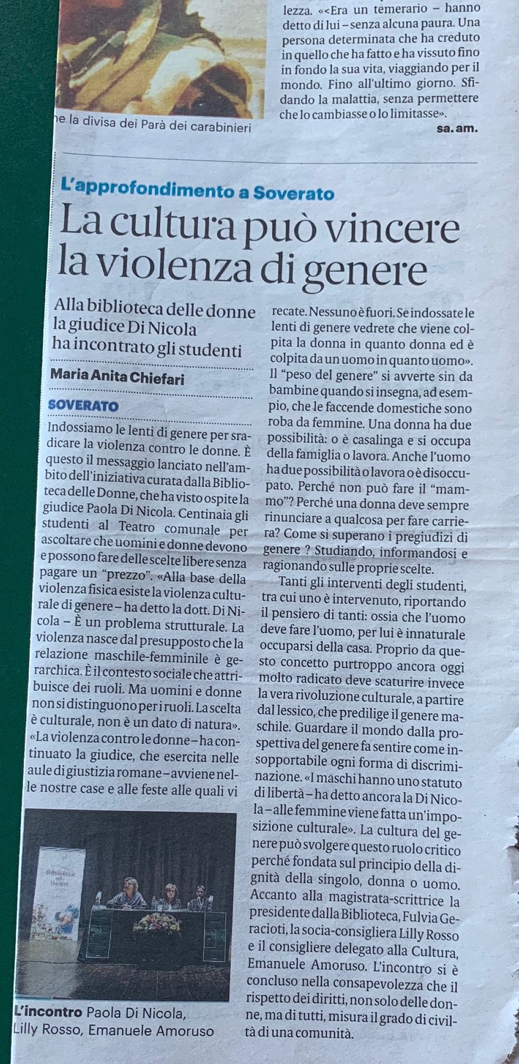  Rassegna stampa Paola Di Nicola